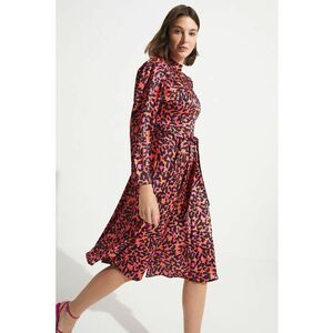 Rochie cu croiala in A si animal print imagine