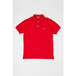 Tricou polo din bumbac pique cu logo imagine