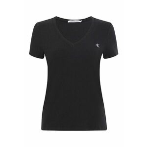 Tricou slim fit cu decolteu in V imagine