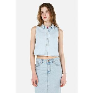 Vesta crop din denim imagine