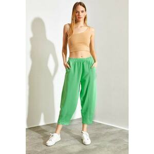 Pantaloni harem din amestec de in imagine