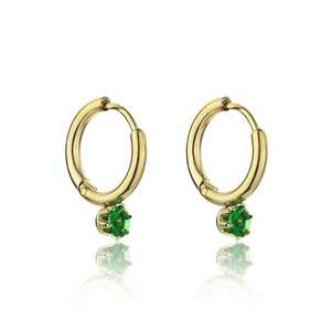 Cercei placati cu aur de 18K decorati cu zirconia imagine