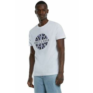 Tricou cu imprimeu si decolteu la baza gatului imagine
