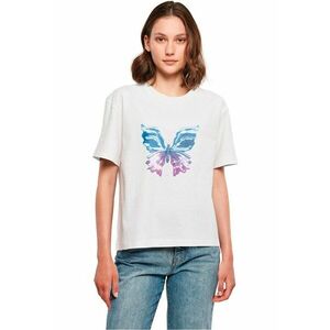 Tricou cu imprimeu fluture pe partea din fata imagine
