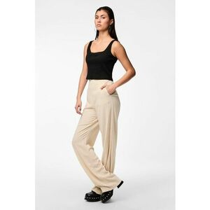 Pantaloni din amestec de in cu croiala ampla imagine