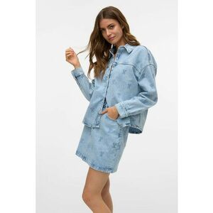 Fusta de denim cu detalii brodate imagine