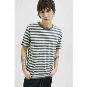 Tricou cu decolteu la baza gatului si model in dungi imagine