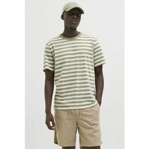 Tricou cu decolteu la baza gatului si model in dungi imagine