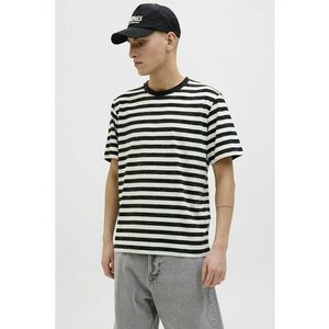 Tricou cu decolteu la baza gatului si model in dungi imagine