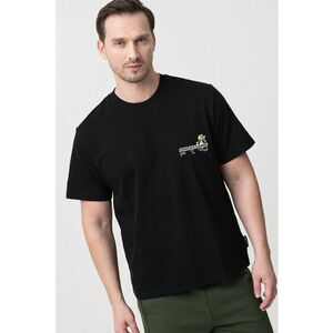 Tricou cu decolteu la baza gatului si imprimeu pe piept Recharge imagine