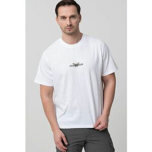 Tricou cu decolteu la baza gatului si imprimeu pe piept Recharge imagine