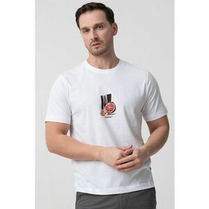 Tricou cu decolteu la baza gatului si imprimeu grafic Varenna imagine
