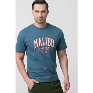 Tricou cu decolteu la baza gatului si imprimeu text imagine