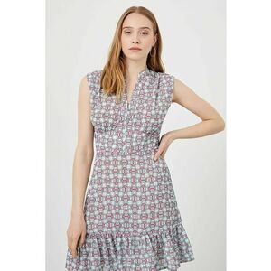 Rochie cu model si imprimeu grafic imagine