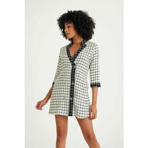 Rochie-sacou din tuid in carouri imagine