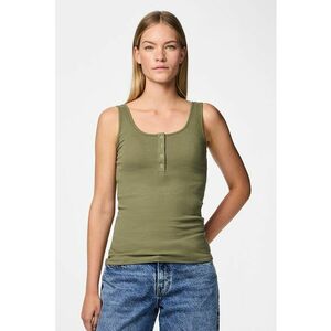 Top din amestec de bumbac organic cu decolteu henley imagine