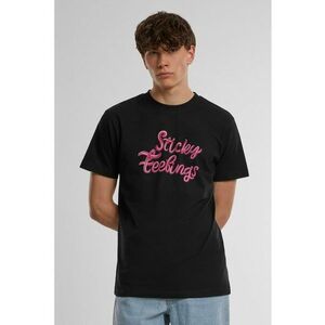 Tricou cu decolteu la baza gatului si imprimeu text imagine