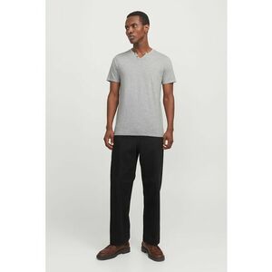 Tricou slim fit cu decolteu Henley Slipt imagine