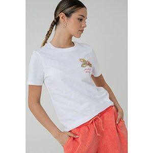 Tricou din bumbac organic cu imprimeu pe spate imagine