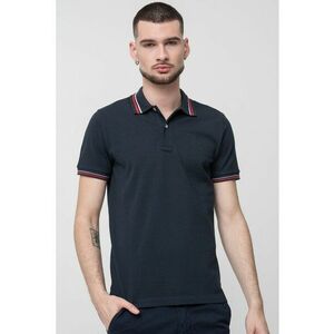 Tricou polo din bumbac cu model uni imagine