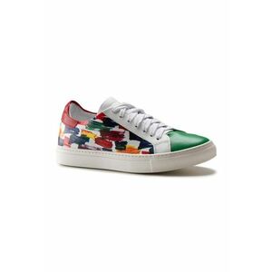 Pantofi sport de piele cu detaliu grafic imagine