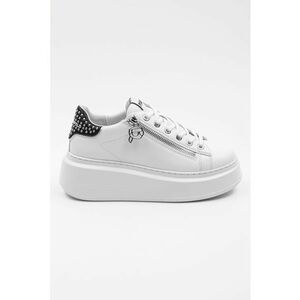 Pantofi sport wedge de piele cu fermoar imagine
