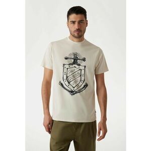 Tricou cu decolteu la baza gatului si logo grafic imagine