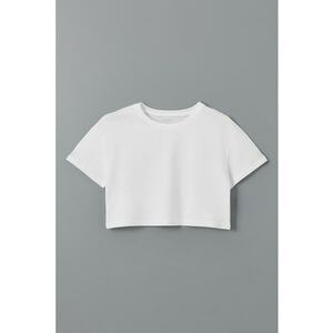 Tricou crop din bumbac imagine