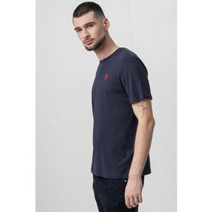 Tricou cu decolteu la baza gatului si logo brodat imagine