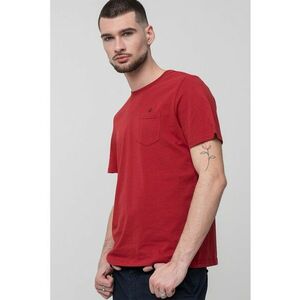 Tricou cu decolteu la baza gatului si buzunar pe piept imagine