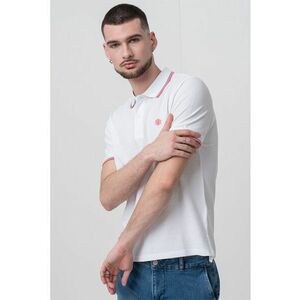 Tricou polo din material pique si logo discret imagine