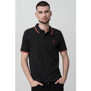 Tricou polo din material pique si logo discret imagine