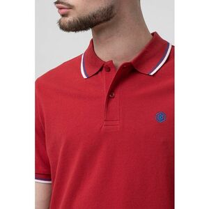 Tricou polo din material pique si logo discret imagine