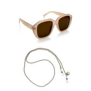 Ochelari de soare patrati unisex cu lant imagine