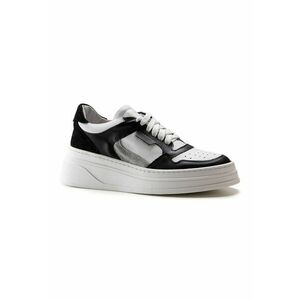 Pantofi sport de piele cu model colorblock imagine
