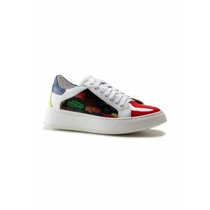 Pantofi sport de piele cu model colorblock imagine