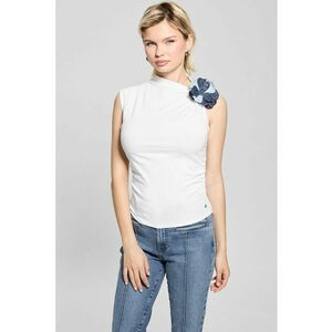 Bluza fara maneci cu aplicatie florala imagine