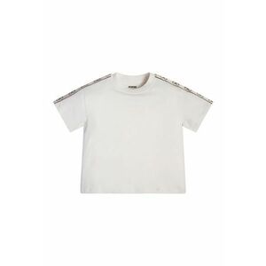 Tricou de bumbac cu segmente logo contrastante imagine