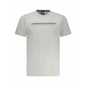 Tricou barbati - cu imprimeu cu text - Regular fit - Gri imagine
