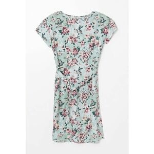Rochie midi cu model floral si croiala in A imagine