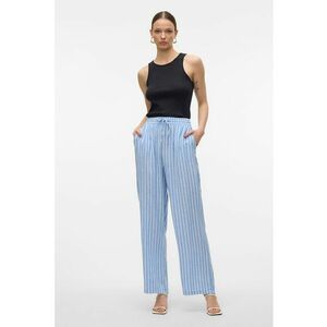 Pantaloni vaporosi din amestec de in cu snur imagine