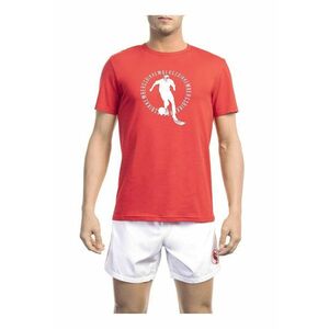 Tricou cu imprimeu si decolteu la baza gatului imagine