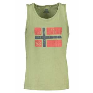 Maiou barbati - cu imprimeu cu logo - Regular fit - Verde imagine