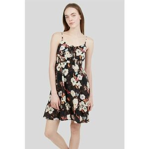 Rochie scurta evazata cu model tropical Sarah II imagine