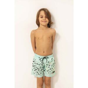 Pantaloni scurti de baie cu imprimeu acvatic imagine