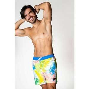 Pantaloni scurti de baie cu model tropical imagine