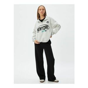 Bluza de trening cu fermoar scurt si maneci cazute imagine