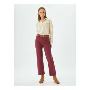 Blugi crop cu terminatie franjurata imagine