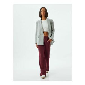 Pantaloni de trening din amestec de bumbac cu croiala ampla imagine