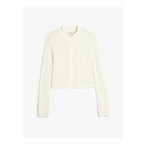 Cardigan crop cu fermoar imagine